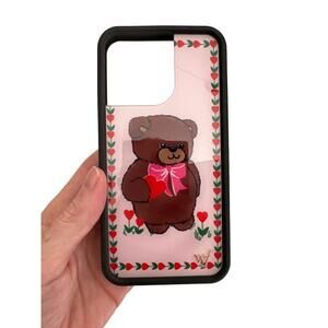 Wildflower - Danielle Guizio Teddy Bear iPhone 13 Pro Phone Case in Pink